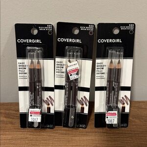 COVERGIRL Easy Breezy Brow Fill & Define Pencil with sharpeners 505 brown NEW